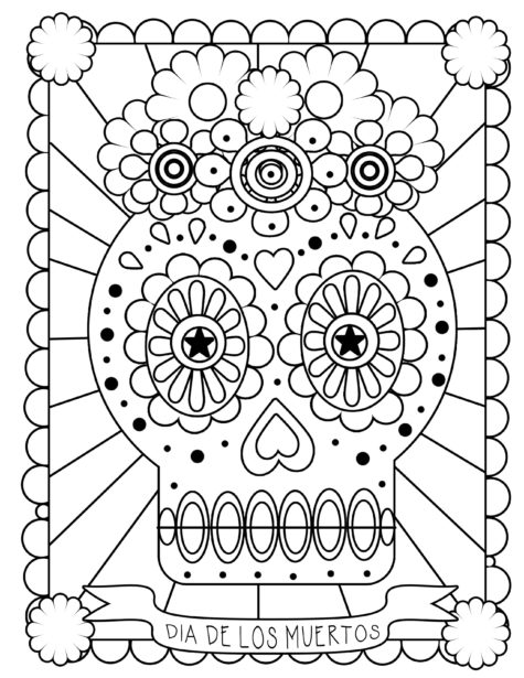 day-of-the-dead-coloring-pages-skulls